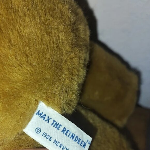 Max The Reindeer Plush Mervyn's Exclusive Christmas Stuffed Animal 1986 Vintage. - Picture 5 of 6